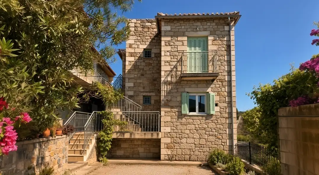 Traditional Mani stone architecture